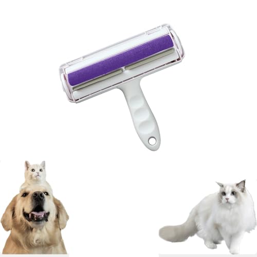 Reuseable Hair Remover - Pet Hair Roller for Cat, Dog，Couch, Furniture, Carpet and Bedding, Portable Lint Rollers - Perfect Cat Dog Fur Remover Tool (Color : Purple) - color: Purple