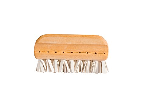 Redecker Natural Lint Brush with Oiled Beechwood, 5-1/4 inches, Easy to Clean Rubber Bristles Effectively Attract and Trap Hair, Made in Germany - size: 5-1/4-Inches