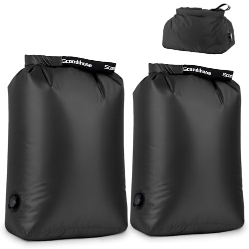 Travel Laundry Bag, Pump-Free Vacuum Compression Dirty Clothes Bag, Reusable Waterproof & Washable Laundry Bag, Wet and Dry Bag, Ideal for Suitcases, Road Trip Essentials (2 Pcs, L+L) Black - color: Black, size: 23" L × 17" W × 6.5" H (2PS)