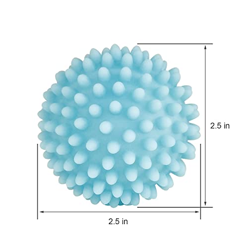 Dryer Balls 4 Pack - Non-Toxic Reusable Dryer Balls (Light Blue) - color: Light Blue