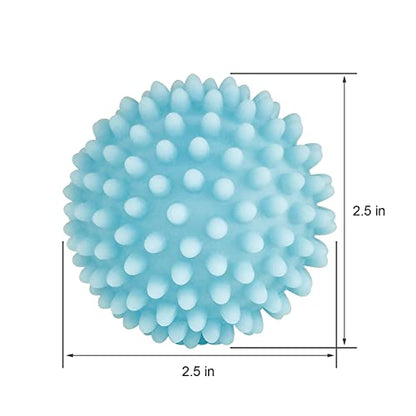 Dryer Balls 4 Pack - Non-Toxic Reusable Dryer Balls (Light Blue) - color: Light Blue
