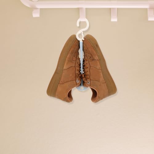 4pcs Hanging Shoe Rack Portable Shoe Drying Rack with Hooks Space Saving Organizer for Slippers and Shoes Balcony Storage for Home Living Room Bedroom