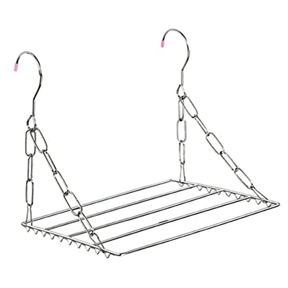 MAGICLULU Multi-Functional Shoes Drying Rack Balcony Stainless Steel Shoe Hanging Racks Drying Clothes Clothes Dryer Window Drying Outdoor Hanging Drying