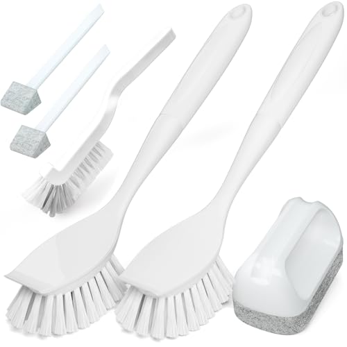 Holikme Dish Brush Cleaning Brush Set for Cleaning Groove Gap,White - color: White