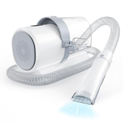 NEWBULIG Pet Grooming Vacuum Kit for Cats and Dogs, 3 Suction Modes - color: White, size: 13.2"×5.9"×8.1"