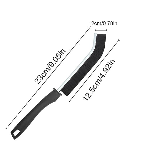 Bathroom Gap Cleaning Brush,Hard Bristle Crevice Brushes, Multifunctional Hand-held Groove Cleaning Brush,Dead Corner Brush for Bathroom Kitchen Tiles,Window Track,Shutter,Door Slots，Black (6)