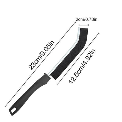 Bathroom Gap Cleaning Brush,Hard Bristle Crevice Brushes, Multifunctional Hand-held Groove Cleaning Brush,Dead Corner Brush for Bathroom Kitchen Tiles,Window Track,Shutter,Door Slots，Black (6)