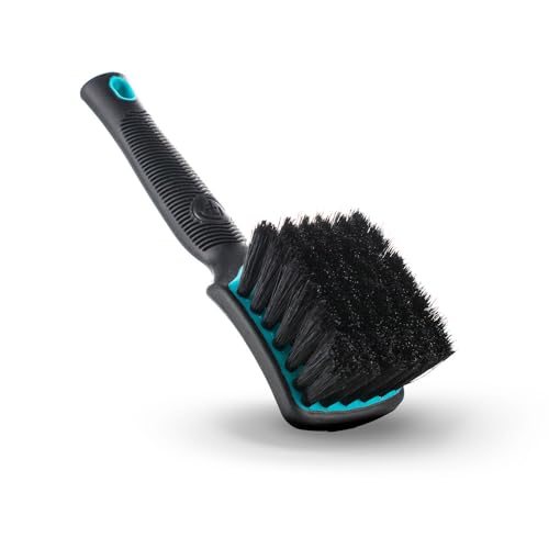 Detail Factory - ProGrip Interior Scrub Brush - Soft Bristles - Rubber Grip for Maximum Stability and Comfort - Curved Head Profile for Better Clearance - Octane Riptide - color: Octane Riptide