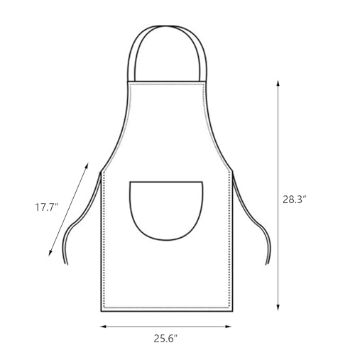 Kitchen Apron with Hand Wipe,Water-drop Resistant with 2 Pockets Cooking Bib Aprons for Women Men Chef