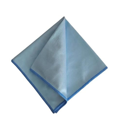 1 Pack Microfiber Glass Cleaning Cloth, Lint Free, Blue, 15.7x15.7 Inch Large Size for Windows, Glasses, Mirrors, Windshields, Stainless Steel (1, Blue, Large)