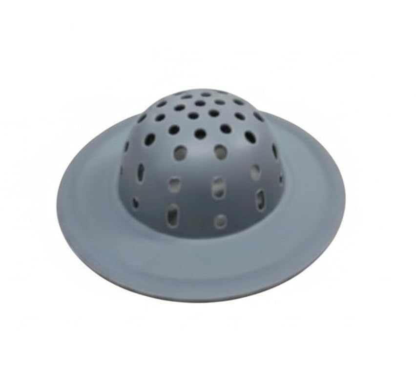 Handy Housewares 4.75-Inch Flexible Silicone Sink Strainer Basket, Set of 2, Gray