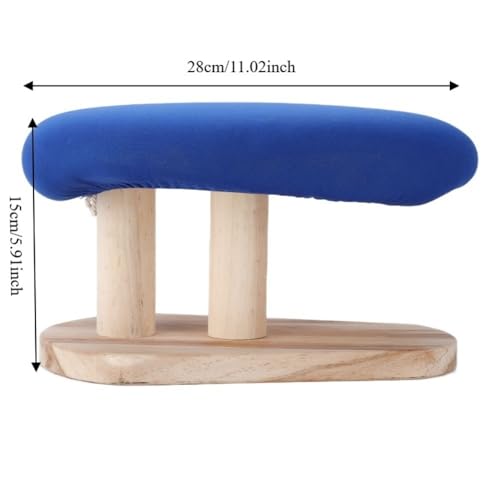 Tabletop Mini Ironing Board, Portable Small Wood Ironing Board with Cotton Cover, 11.02 x 5.91 in, Blue, for Home Sewing Travel(Spuare Ironing Stool) - style: Spuare ironing stool