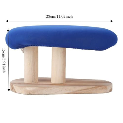 Tabletop Mini Ironing Board, Portable Small Wood Ironing Board with Cotton Cover, 11.02 x 5.91 in, Blue, for Home Sewing Travel(Spuare Ironing Stool) - style: Spuare ironing stool