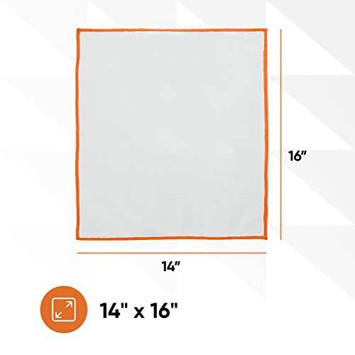 Superio Microfiber Glass, Mirror, Window Cleaning Cloth for Car Windshield, Lenses Tv Screen, Electronics, 14x16 Large Micro Fiber Lint & Streak Free Blue/Green, Just Water, 48 Pack - color: Cream, size: 48 Pack
