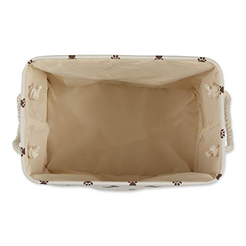 Bone Dry Pet Storage Collection Paw and Bone Print, Medium Rectangle, 16x10x12, Dark Brown - color: Dark Brown, size: Medium Rectangle, 16x10x12"