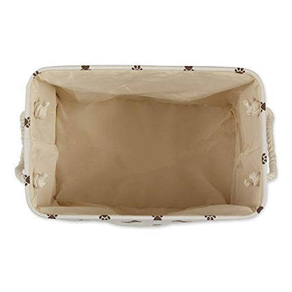 Bone Dry Pet Storage Collection Paw and Bone Print, Medium Rectangle, 16x10x12, Dark Brown - color: Dark Brown, size: Medium Rectangle, 16x10x12"