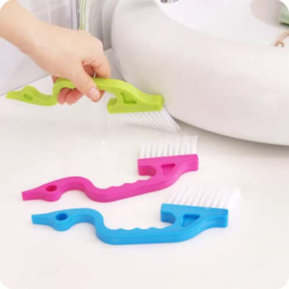 2 Pcs 2-in-1 Hand-held Groove Gap Cleaning Brush Tool for Door Window Track Venetian Blind Car Kitchen Cleaning Brushe Multipurpose