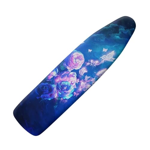 Blue Bling Butterfly Ironing Board Cover with Scorch and Stain Elasticized Edge Ironing Board Covers Protective Scorch Soft Fabric - color: Blue Bling Butterfly