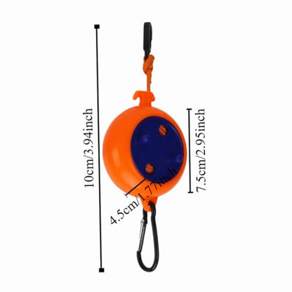 Clothesline Cord - Adjustable 10m Laundry Drying Rope with ABS Hooks for Camping, Hotel, Backyard, Indoor & Outdoor Use (Compact 10x7.5x4.5cm)‌