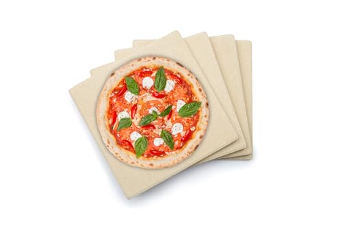 Outset Pizza Grill Stone Tiles For Oven and Grill, Set of 4 Baking Stones for Pizza, Bread & More - style: Pizza Grill Stone Tiles: Set of 4