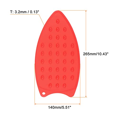 HARFINGTON Silicone Iron Rest Pad, Multipurpose Iron Hot Resistant Mat Iron Rest Plate for Ironing Board Hot Heat Resistant Steam Compact Mat, Red - color: Red