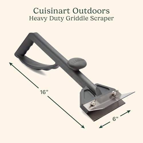 Cuisinart Griddle Scraper, 6" Stainless Steel Blade, Splash Guard