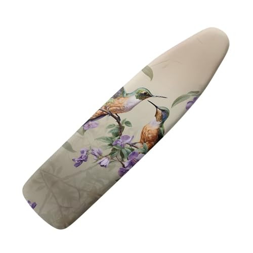 Hummingbird Flower Ironing Board Cover and Padding Standard Size Protective Padded Iron Cover Suitable for Most Standard Ironing Boards Table Covers Built in Ironing Board Sleeve Grey - color: Hummingbird Flower 2