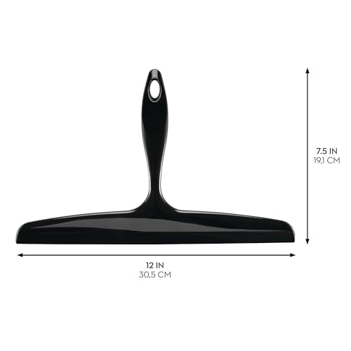 iDesign Bathroom Plastic Shower Squeegee, Black - color: Black, style: Pack of 1