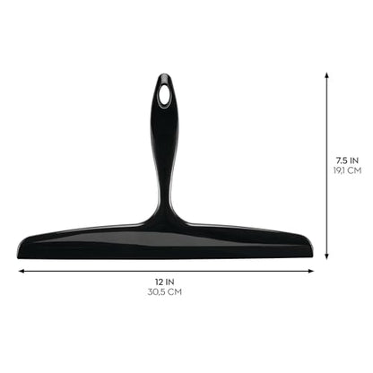 iDesign Bathroom Plastic Shower Squeegee, Black - color: Black, style: Pack of 1