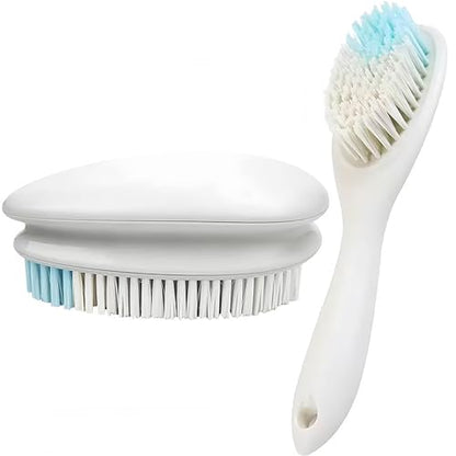 2 Pack Soft Bristle Cleaning Scrub Brush Laundry Brush Scrubber Brush - color: White