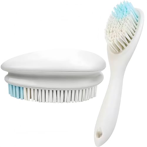 2 Pack Soft Bristle Cleaning Scrub Brush Laundry Brush Scrubber Brush - color: White
