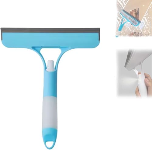 3 in 1 Spray Squeegee, Window Squeegee with Sprayer, Spray WindowSqueegee Cleaner with Spray Bottle for Car, Home, Kitchen Windows - color: Blue