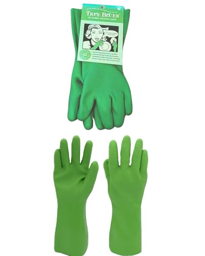 Star Kitchen & Home True Blues Ultimate Green Household Cleaning Gloves - size: Large