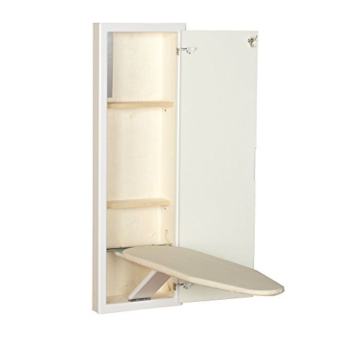 Household Essentials Stowaway in-Wall Ironing Board Finish: White - color: White