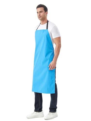 Nanxson Waterproof Apron Adjustable Dishwasher Apron for Women Men - color: Blue
