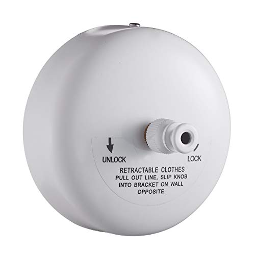 JOOM Retractable Clothesline,9.2 FT Wall-Mounted Laundry Drying Line,White - color: White