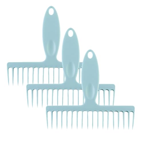 VOSAREA 3 Pcs Broom Hair Removal Comb Handheld Hair Cleaning Comb for Brooms and Carpets Wide Tooth Broom Lint Removing Tool Household Cleaning Tool 6.69 X 6.61 X 0.11 in
