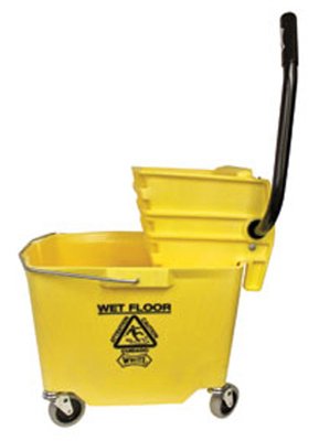 Impact 6Y/2635-3Y Plastic Sidepress Squeeze Wringer/Bucket Combo, 26-35 qt Capacity, Yellow