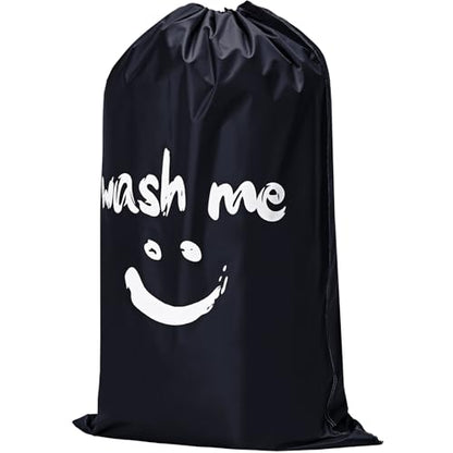HOMEST XL Laundry Bag 28" x 40", Extra Large Dirty Clothes Organizer - color: (1 Pack - Wash Me) Black