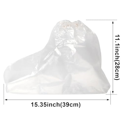 Yeios 50 Pack 15.35inch Tall Waterproof Disposable Shoe Covers for Rain Mud - color: 11*15.35inch