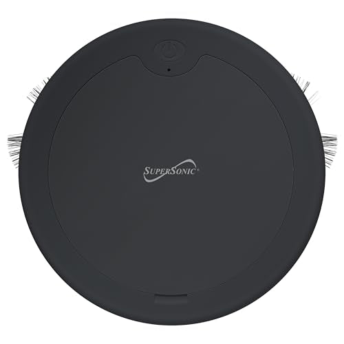 Supersonic SC-820SV Robot Vacuum & Dry Mop, Quiet Clean, Low-Profile Design, 120 Minutes Cleaning Time, Drop-Sensing Technology, 420ML Dust Bin, Brushless Motor, Fast Charging