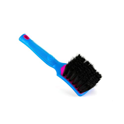 Detail Factory - ProGrip Interior Scrub Brush - Soft Bristles - Rubber Grip for Maximum Stability and Comfort - Curved Head Profile for Better Clearance - Octane Underglow - color: Octane Underglow