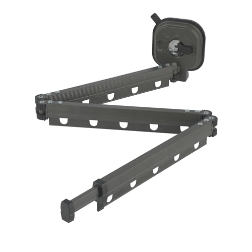 Clothes Drying Rack Wall Mounted with Suction Cup, Drying Racks for Laundry - color: Grey-with Suction Cup