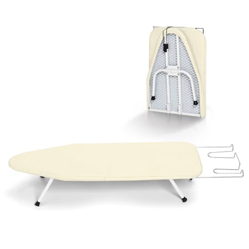 Mini Ironing Board with Iron Rest 32"x12" Ivory - color: Ivory