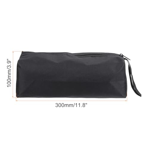 PATIKIL 12" Zipper Tool Pouch, Multipurpose Tool Bag Waterproof Tote Bag Storage Organizer for Screwdrivers Pliers, Black - color: Black