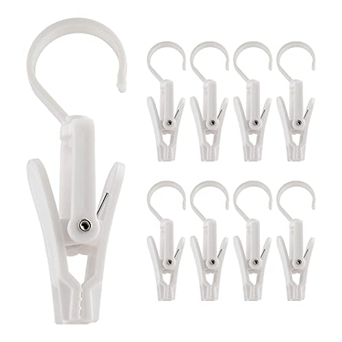 Jiozermi 20 PCS Laundry Hooks Clip, White Plastic - color: White, size: 20