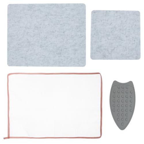 WEBEEDY 2 Sizes Wool Ironing Mat with Mesh Pad and Silicone Iron Rest pad Portable Wool Pressing Mat for Quilter,Sewing & Travel Iron Anywhere DIY Felt Craft Supplies (10x10 inch,13.5x17 inch)