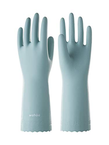LANON wahoo Cleaning Gloves with Cotton Flocked Liner, Surf Spray, Large - size: Large