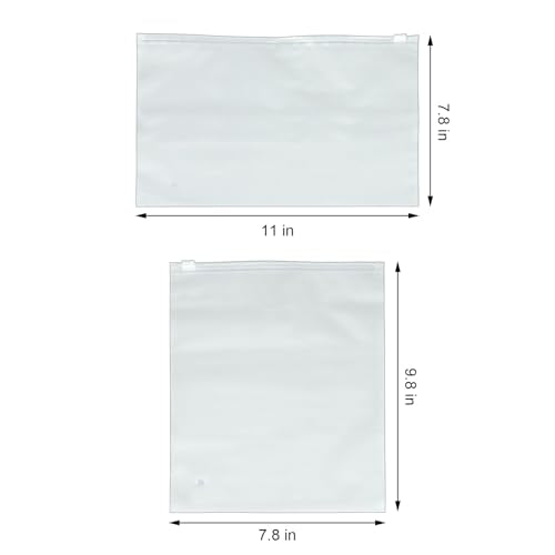 10-Pack 11x7.8" Frosted Zipper Swimsuit Bags – 3-Mil Waterproof Bikini & Swimwear Organizer with Reinforced Sides for Travel, Shipping & Storage, Packaging T Shirt. (10, 11 * 7.8 inch) - size: 11*7.8 inch