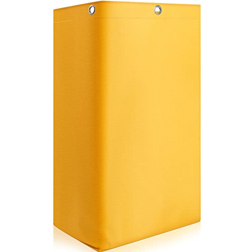 16 x 11 x 27 inch Replacement Janitorial Cleaning Cart Bag High Capacity Commercial Janitorial Cart Bag Housekeeping for Housekeeper Restaurant Motel Cafe Facility Office, 23 Gallon, Yellow(1 Pc)